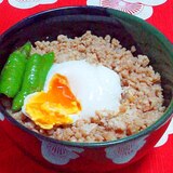 とろ～り温たま鶏そぼろ丼（そぼろにコツあり）